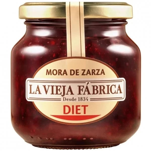 Mermelada de mora Diet La Vieja Fábrica sin gluten 280 g. - 0.28 kg - Imagen del producto en Findit