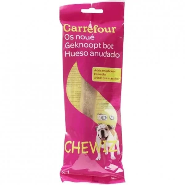 Snack hueso anudado de buey para perro Carrefour 20 Cm - 1 ud - Imagen del producto en Findit