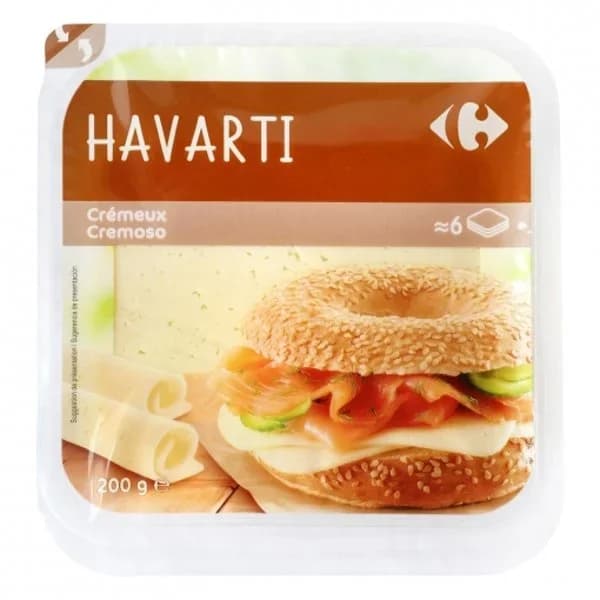 Queso havarti en lonchas Carrefour 200 g. - 0.2 kg - Imagen del producto en Findit