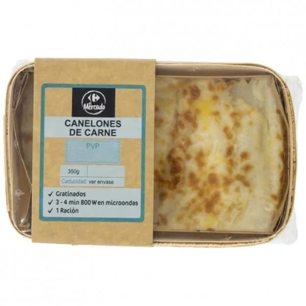 Canelones de carne Carrefour el Mercado 350 g - 0.35 kg - Imagen del producto en Findit