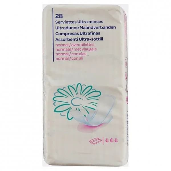 Compresas ultra finas normal con alas 28 ud. - 26.43 ud - Imagen del producto en Findit