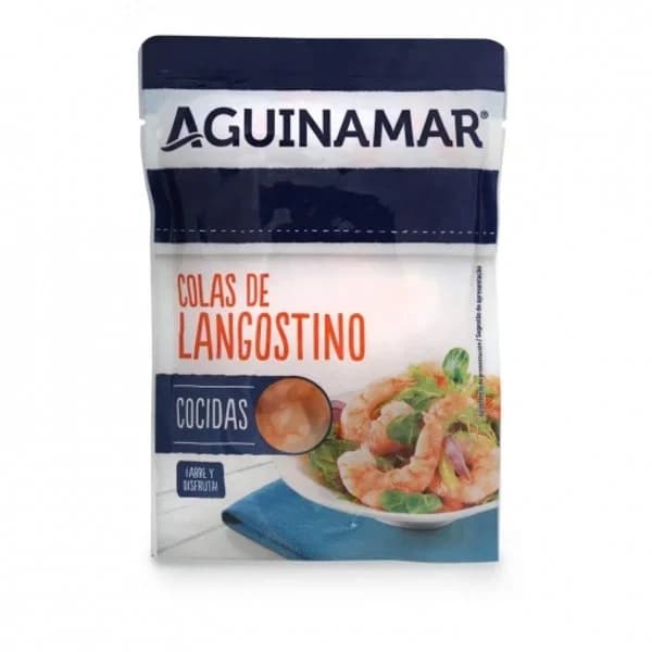 Colas de langostino cocidas Aguinamar 90 g - 0.09 kg - Imagen del producto en Findit