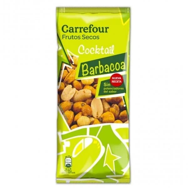 Cocktail de frutos secos sabor barbacoa Carrefour 130 g. - 1 ud - Imagen del producto en Findit