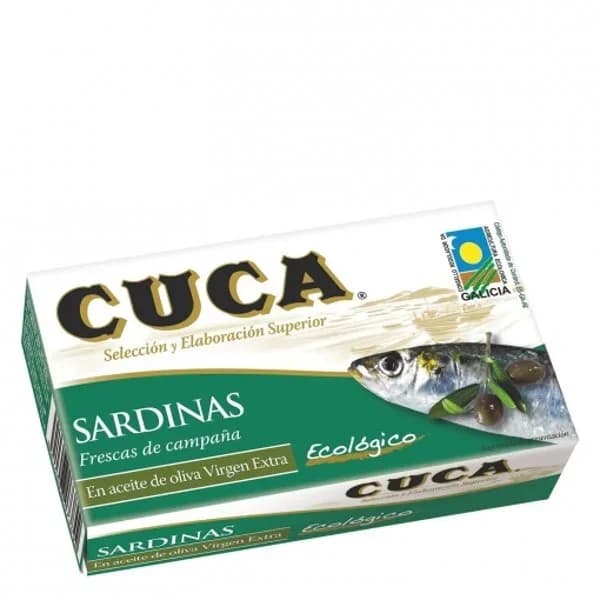 Sardinas en aceite de oliva virgen extra ecológico Cuca 85 g. - 0.09 kg - Imagen del producto en Findit