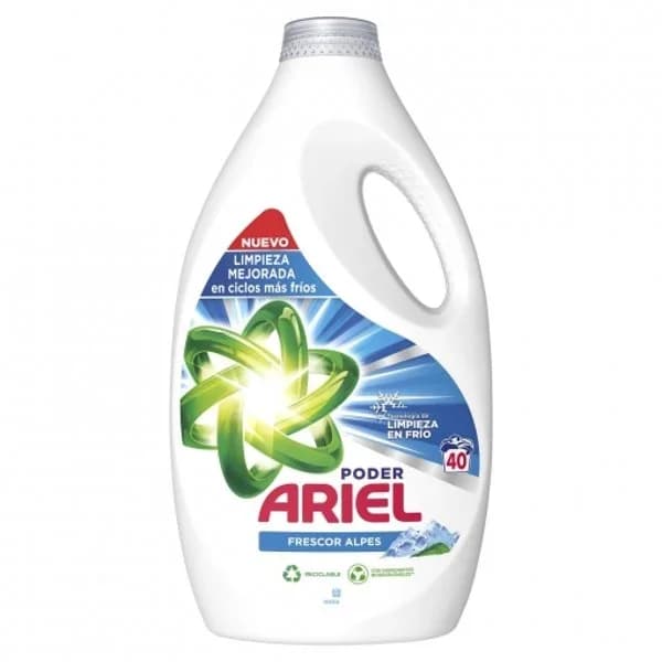 Detergente líquido frescor alpino Ariel 40  lavados. - 39.69 ud - Imagen del producto en Findit