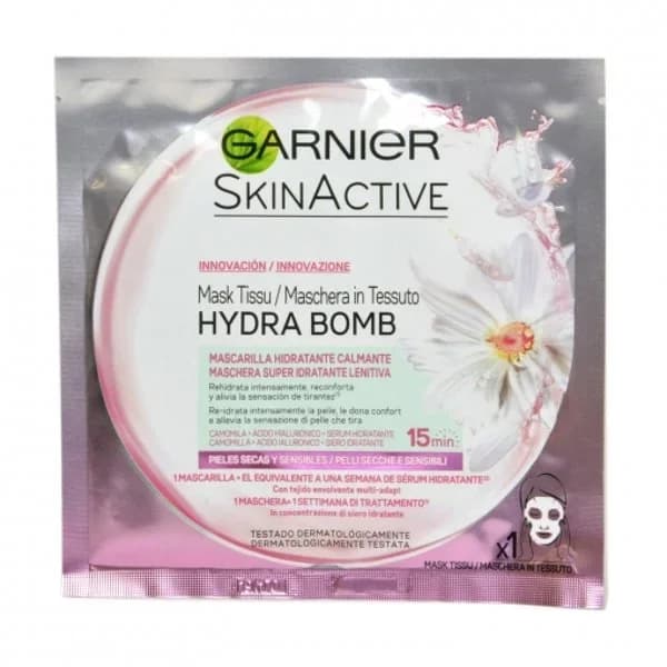 Mascarilla hidratante calmante Hydra Bomb Garnier-Skin Active 1 ud. - 0.03 kg - Imagen del producto en Findit