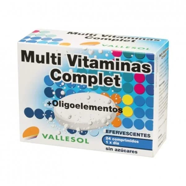 Multivitaminas complet + oligoelementos Vallesol 24 comprimidos. - 0.07 kg - Imagen del producto en Findit