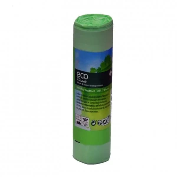 Bolsa de Basura Biodegradable Compostable ECOPLANET 30l 10 ud 55x60 cm - 10 ud - Imagen del producto en Findit