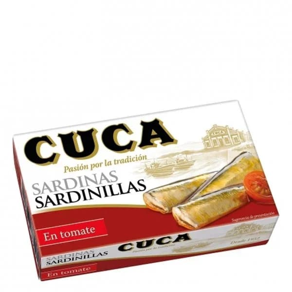 Sardinillas en salsa de tomate Cuca sin gluten y sin lactosa 90 g. - 0.06 kg - Imagen del producto en Findit