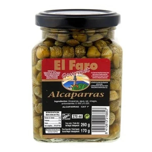 Alcaparras en vinagre El Faro 170 g. - 0.17 kg - Imagen del producto en Findit