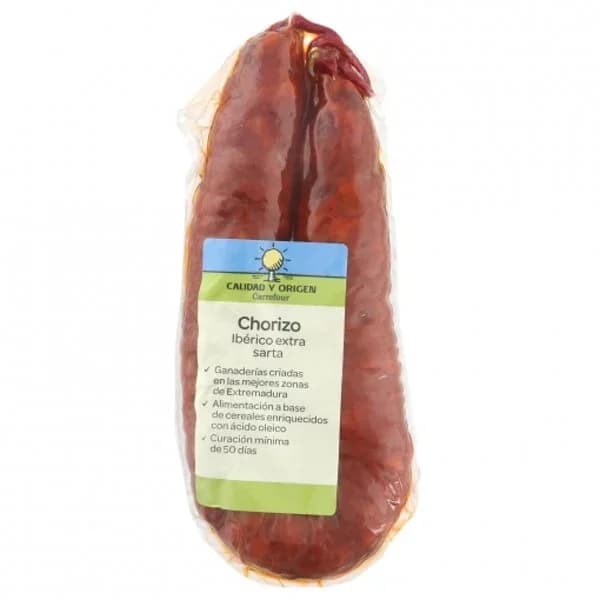 Chorizo ibérico extra en sarta Círculo de Calidad 300 g - 0.3 kg - Imagen del producto en Findit