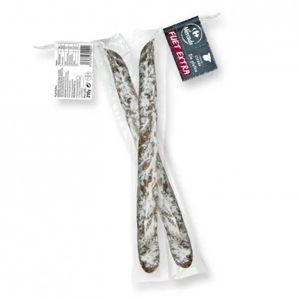 Fuet espetec Carrefour El Mercado sin gluten 210 g - 0.21 kg - Imagen del producto en Findit