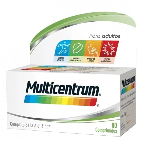 Multivitamínico y multimineral en comprimidos Adultos Multicentrum sin gluten 90 ud. - 1 ud - Imagen del producto en Findit