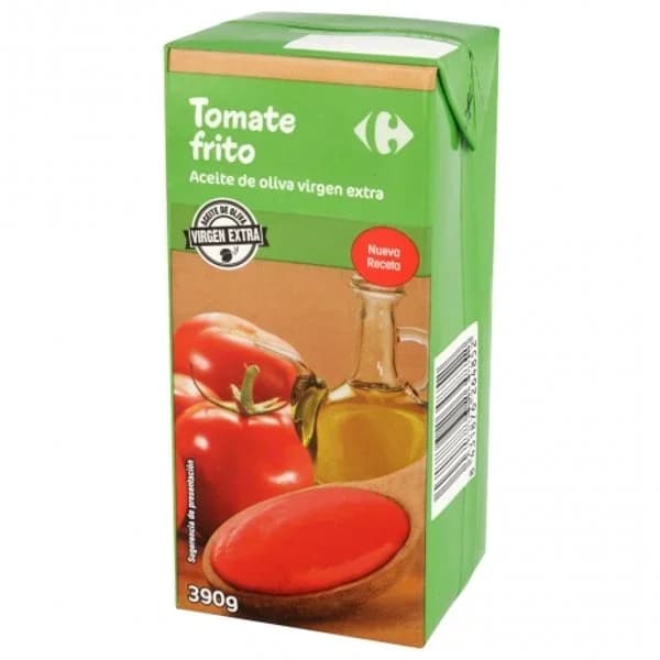 Tomate frito con aceite de oliva virgen Carrefour 390 g. - 0.39 kg - Imagen del producto en Findit