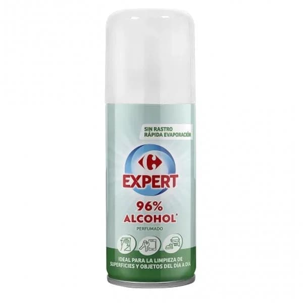 Alcohol 96% perfumado en spray limpiador superficies Expert Carrefour 100 ml. - 0.1 l - Imagen del producto en Findit