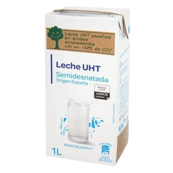 Leche semidesnatada brik 1 l. - 1 l - Imagen del producto en Findit