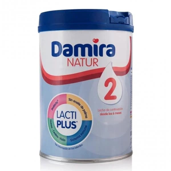 Leche infantil de continuación desde 6 meses en polvo Damira Natur 2 sin aceite de palma lata 800 g. - 0.8 kg - Imagen del producto en Findit