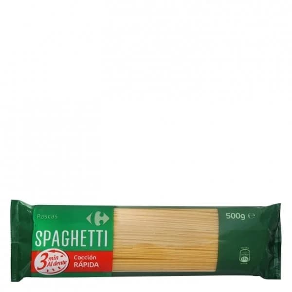 Pasta espaguetis cocción rápida Carrefour Classic 500 g. - 0.5 kg - Imagen del producto en Findit