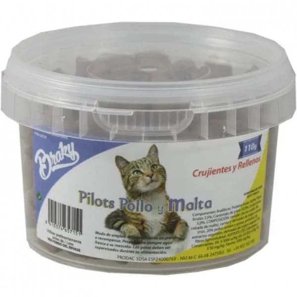 Braky Pilots Pollo y Malta 110 grs - 1 ud - Imagen del producto en Findit