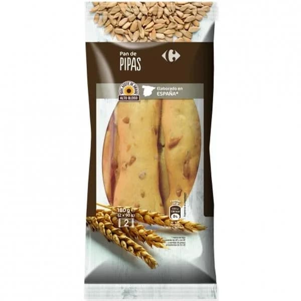 Palitos de pan con pipas Carrefour pack de 2x90 g. - 0.17 kg - Imagen del producto en Findit