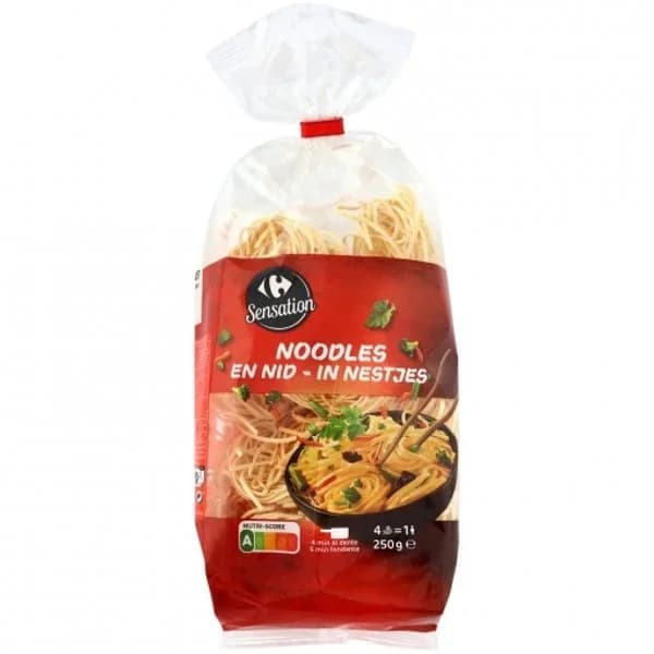 Noodels en nido Sensation Carrefour 250 g. - 0.25 kg - Imagen del producto en Findit