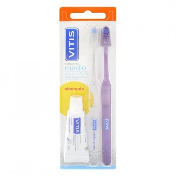 Cepillo dental cabezal pequeño medio Vitis 1 ud. - 2 ud - Imagen del producto en Findit
