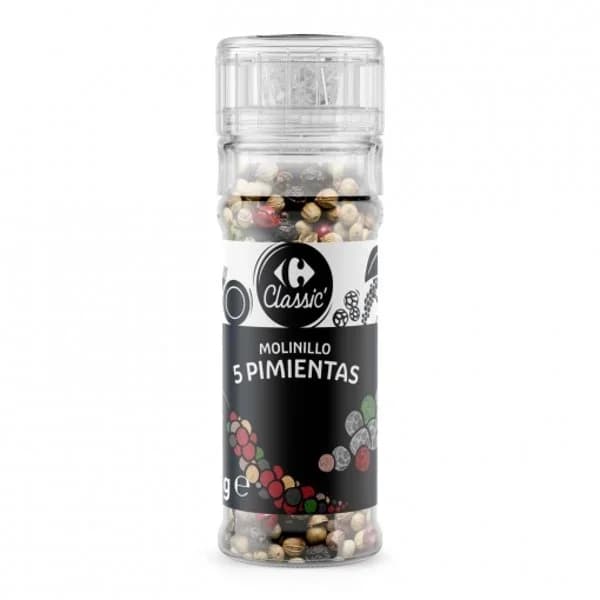 Molinillo sazonador 5 pimientas Classic Carrefour 40 g. - 0.04 kg - Imagen del producto en Findit