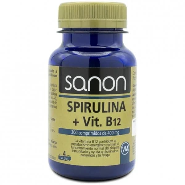 Spirulina + vitamina B12 Sanon 200 ud. - 1 ud - Imagen del producto en Findit