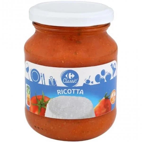 Salsa ricotta Carrefour sin gluten 300 g. - 0.3 kg - Imagen del producto en Findit