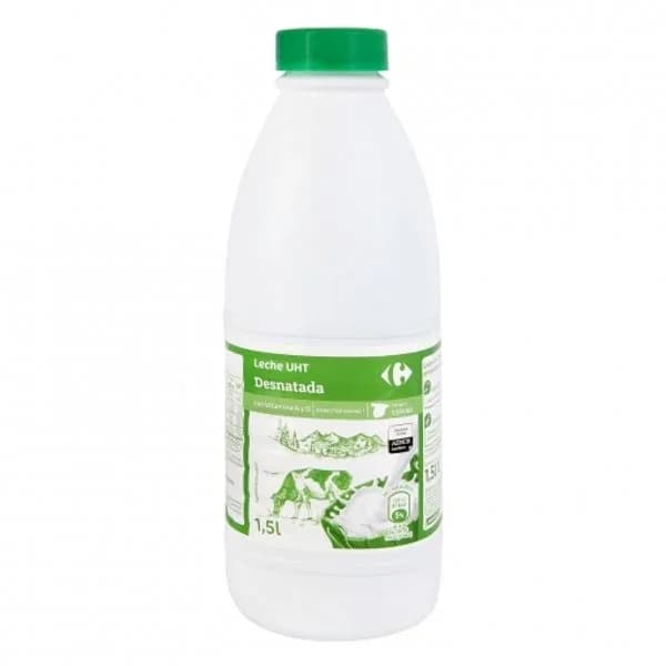 Leche desnatada Carrefour botella 1,5 l. - 1.49 l - Imagen del producto en Findit