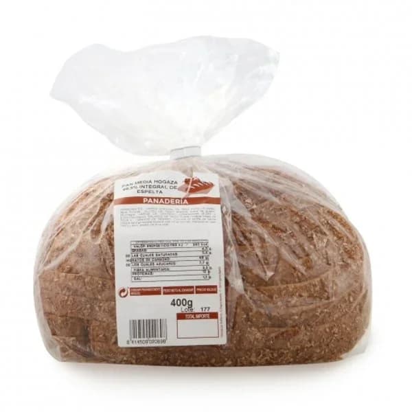 Media hogaza de pan integral de trigo espelta Carrefour el Mercado 400 g - 0.4 kg - Imagen del producto en Findit