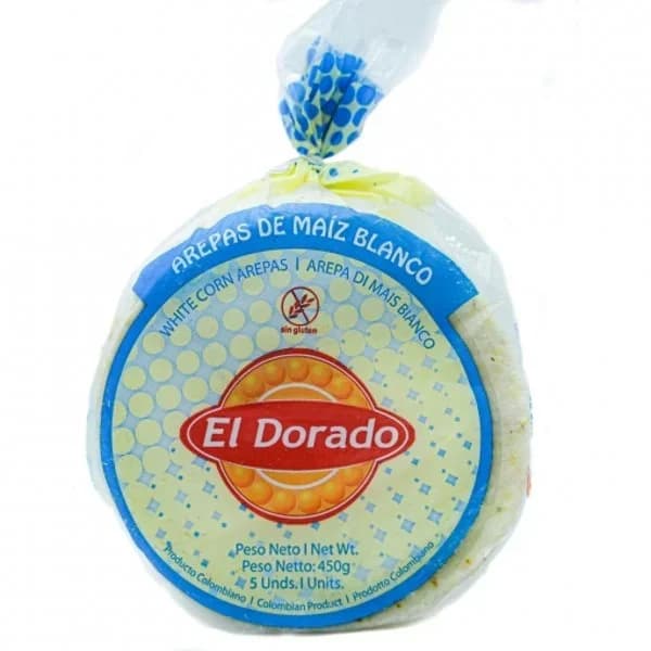 Arepa de maíz blanco El Dorado sin gluten 5 ud. - 0.45 kg - Imagen del producto en Findit