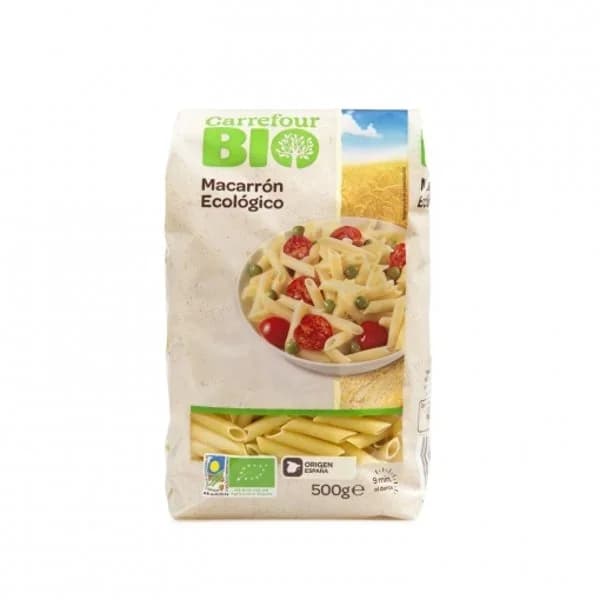 Pasta macarrones ecológicos Carrefour Bio 500 g. - 0.5 kg - Imagen del producto en Findit