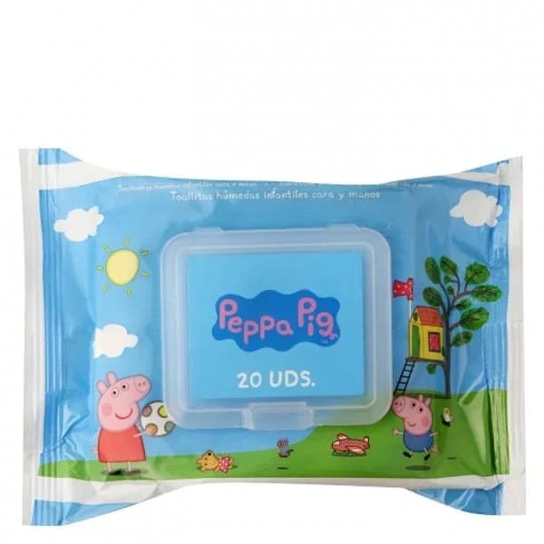 Toallitas húmedas con tapa infantiles Peppa Pig 20 uds. - 19.38 ud - Imagen del producto en Findit