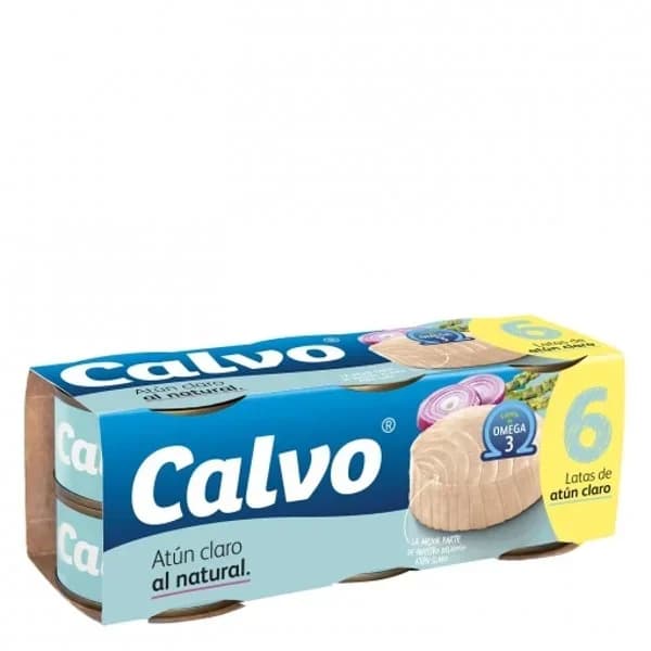 Atún claro al natural Calvo pack de 6 unidades de 56 g. - 0.34 kg - Imagen del producto en Findit