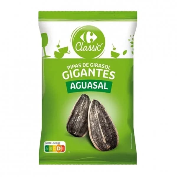 Pipas gigantes aguasal Classic Carrefour 400 g. - 0.4 kg - Imagen del producto en Findit