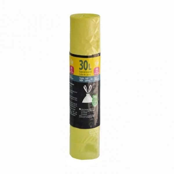 Bolsas de Basura Envases Plástico Reciclado CARREFOUR Essential 30 l. 30 ud - 33 ud - Imagen del producto en Findit