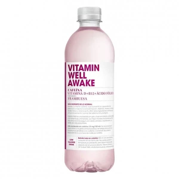 Vitamin Well awake sabor frambuesa botella 50 cl. - 0.5 l - Imagen del producto en Findit