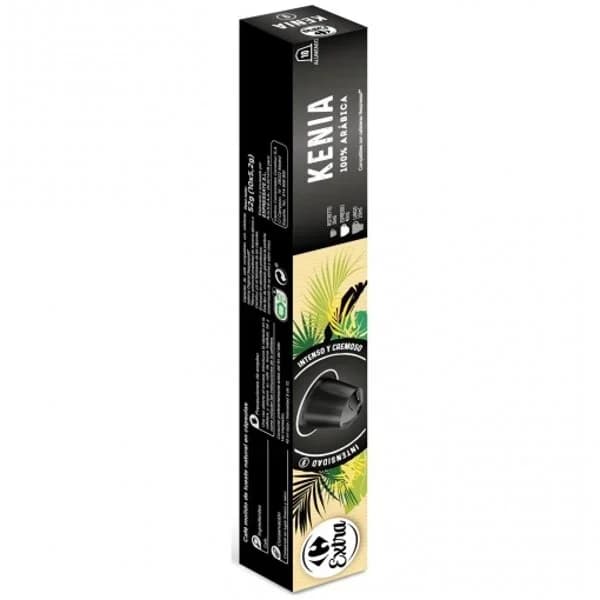 Café cápuslas Kenia Carrefour Extra compatible con Nespresso 10 ud. - 9.83 ud - Imagen del producto en Findit