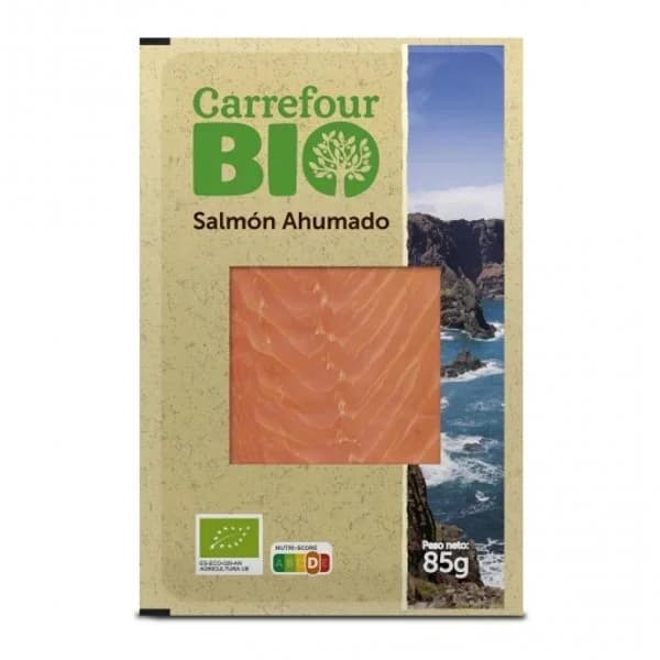 Salmón ahumado ecológico Carrefour Bio 85 g. - 0.09 kg - Imagen del producto en Findit