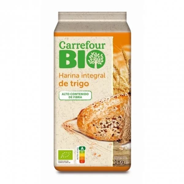 Harina integral de trigo ecológica Carrefour Bio 1 kg. - 1 kg - Imagen del producto en Findit
