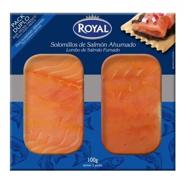 Solomillos de salmón ahumado noruego Royal pack de 2 unidades de 50 g. - 0.1 kg - Imagen del producto en Findit