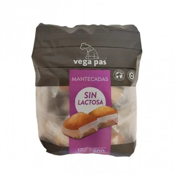 Mantecadas Vega Pas sin lactosa 600 g. - 0.52 kg - Imagen del producto en Findit