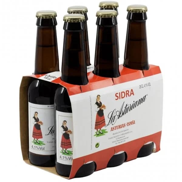 Sidra La Asturiana pack de 6 botellas de 25 cl. - 1.5 l - Imagen del producto en Findit