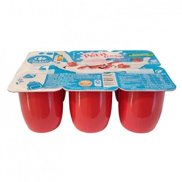 Petit de fresa Carrefour Classic sin gluten pack de 6 unidades de 60 g. - 0.36 kg - Imagen del producto en Findit