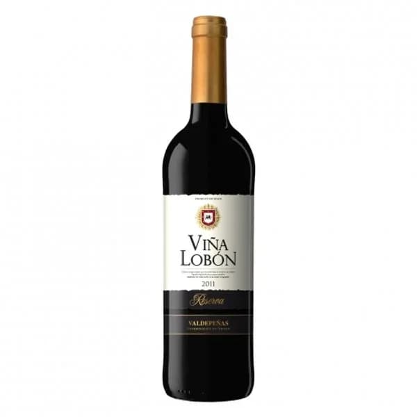 Vino D.O. Valdepeñas tinto reserva Viña Lobón 75 cl. - 1 ud - Imagen del producto en Findit