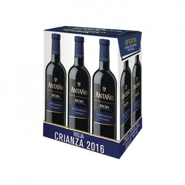Vino D.O Rioja Antaño tinto crianza 6 botellas de 75 cl. - 1 ud - Imagen del producto en Findit