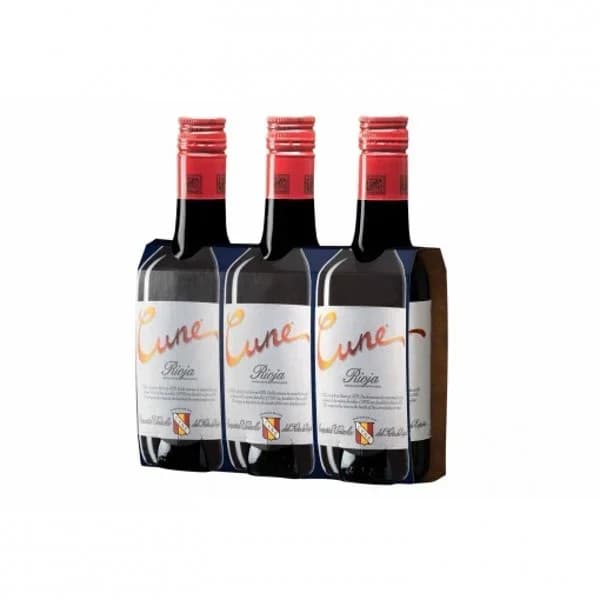 Pack 3 botellas vino tinto joven tempranillo Cune D.O. Ca Rioja 18,7 cl. - 1 ud - Imagen del producto en Findit