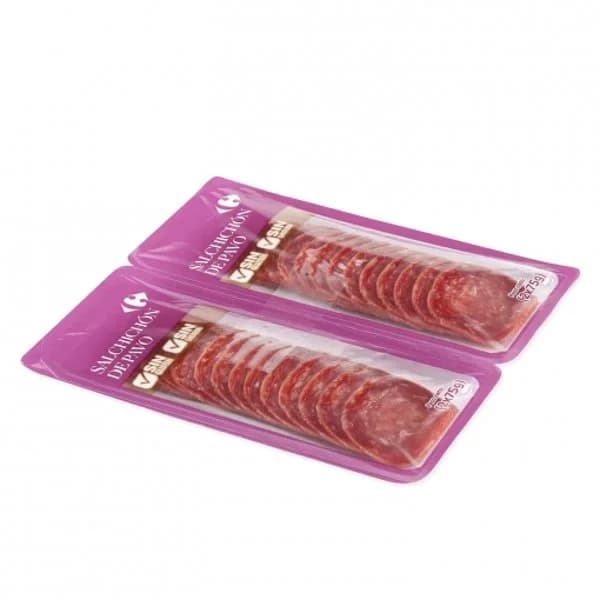 Salchichón de pavo en lonchas Carrefour El Mercado sin gluten y sin lactosa 2x75 g - 0.15 kg - Imagen del producto en Findit