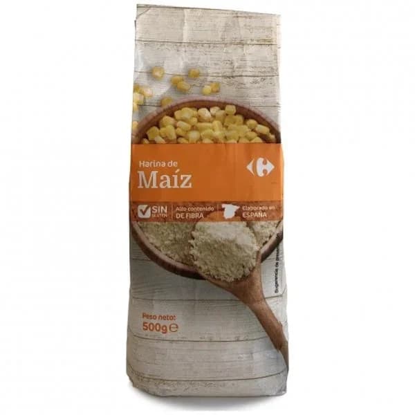 Harina de maíz Carrefour sin gluten 500 g. - 0.5 kg - Imagen del producto en Findit